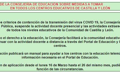 Suspensión de las clases